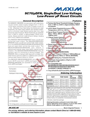 MAX6381LT28D7+T datasheet  